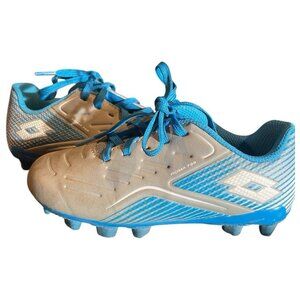 Lotto Soccer Cleats Multi Synthetic Athletic Gray & Turquoise Lace Up Size 12 K